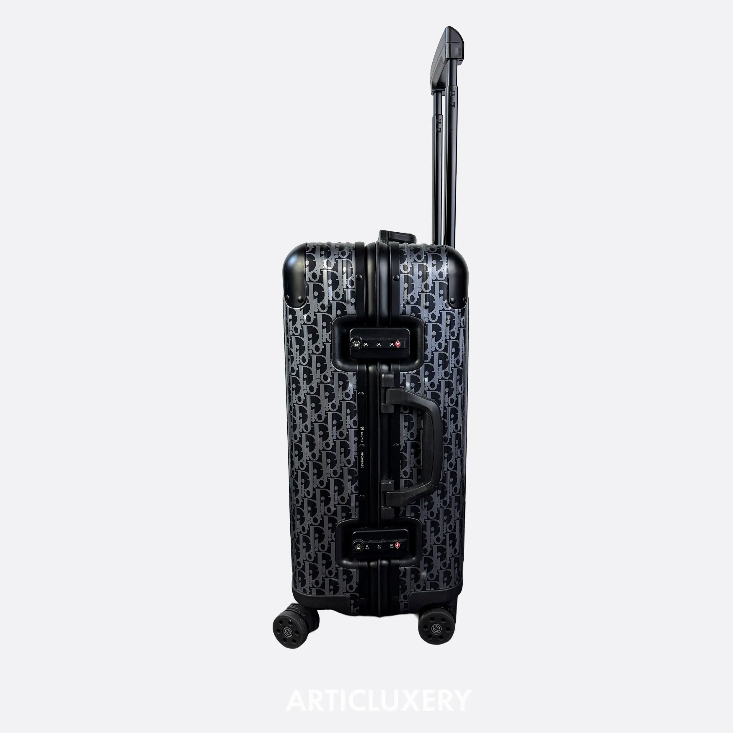 Dior x Rimowa Cabin Suitcase – Black Oblique Aluminium Carry-On (21")