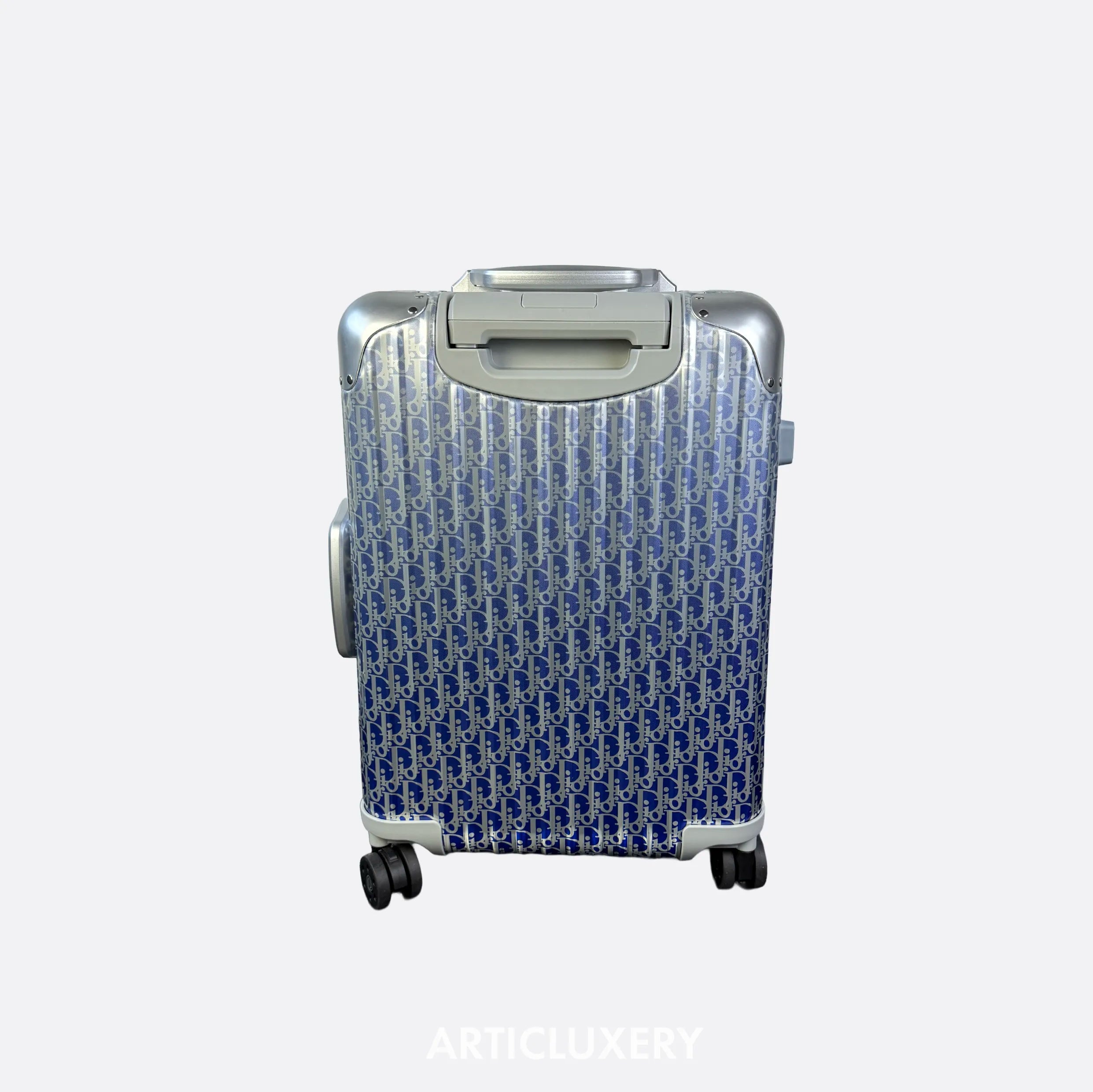 Dior x Rimowa Cabin Suitcase – Blue Oblique Aluminium Carry-On (21")