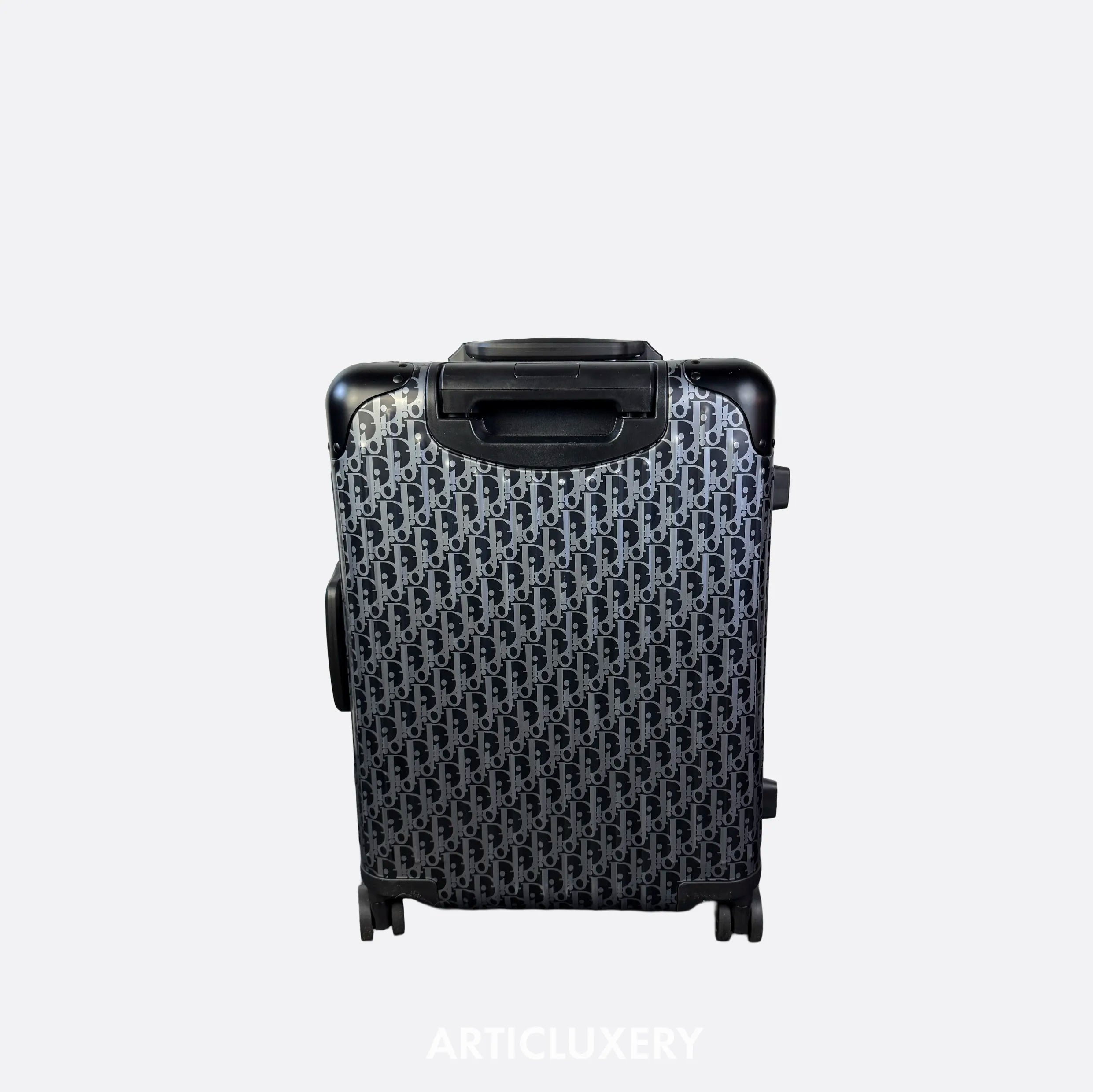 Dior x Rimowa Cabin Suitcase – Black Oblique Aluminium Carry-On (21")