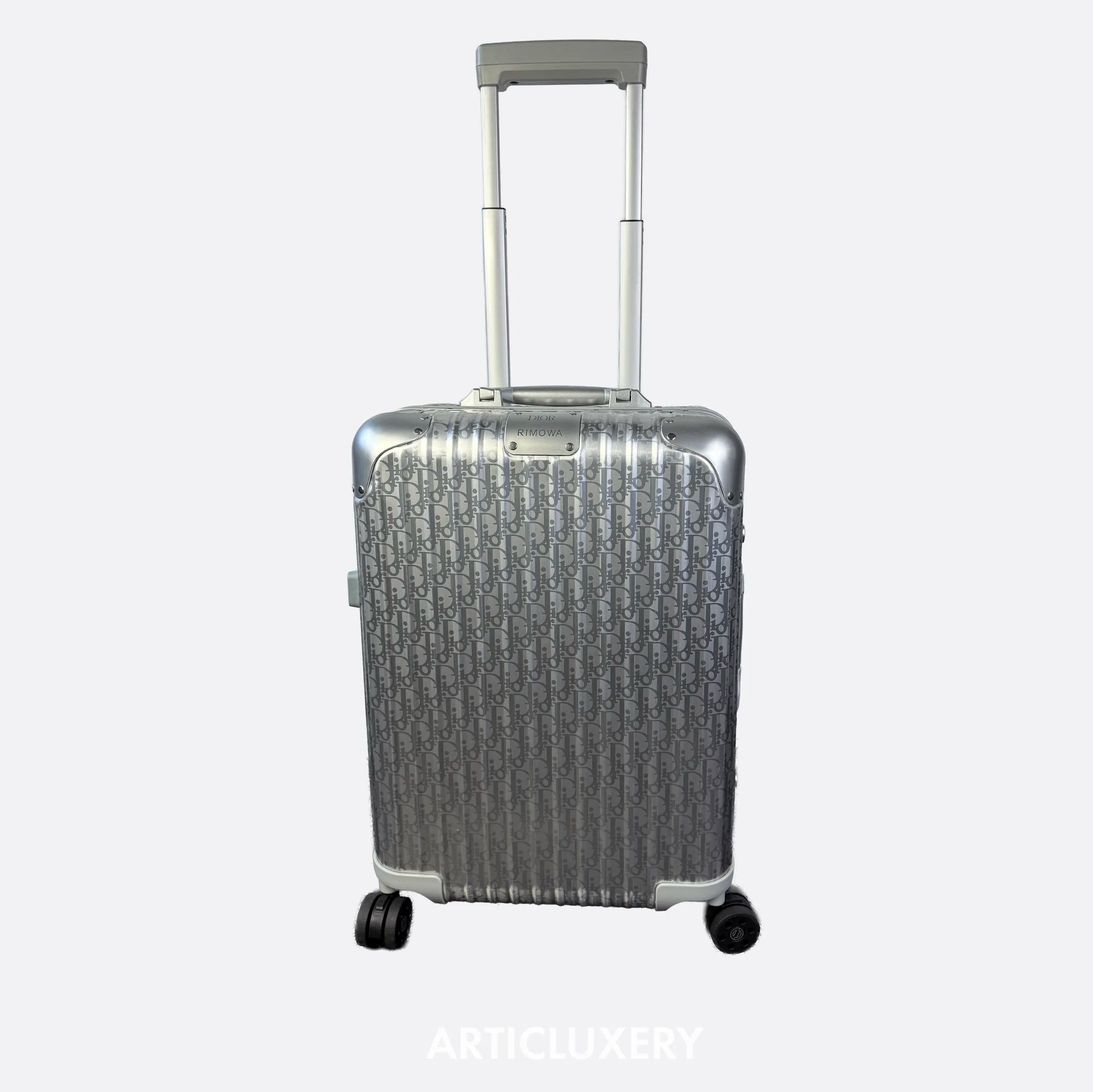 Dior x Rimowa Cabin Suitcase – Silver Oblique Aluminium Carry-On (21")