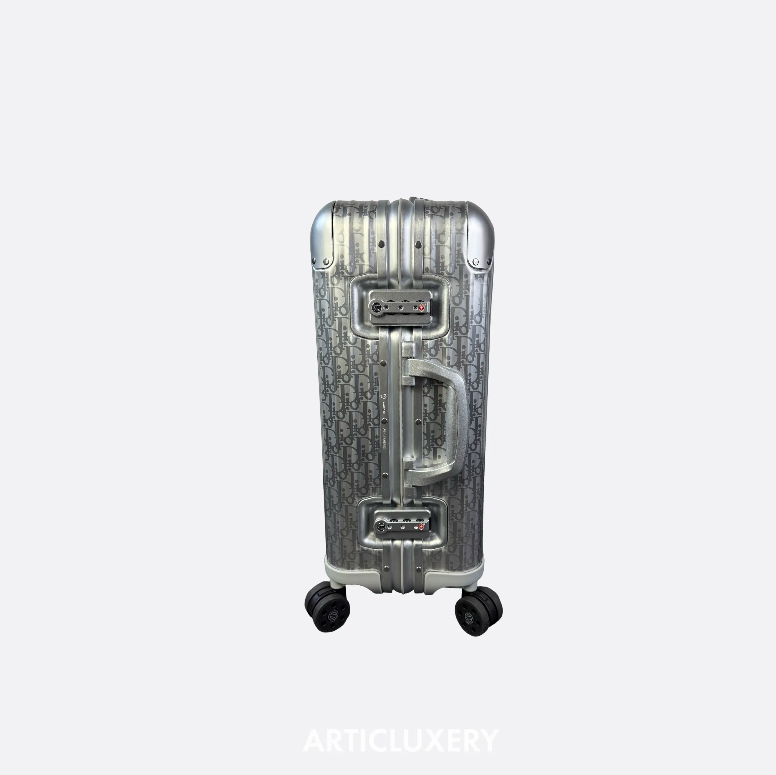 Dior x Rimowa Cabin Suitcase – Silver Oblique Aluminium Carry-On (21")
