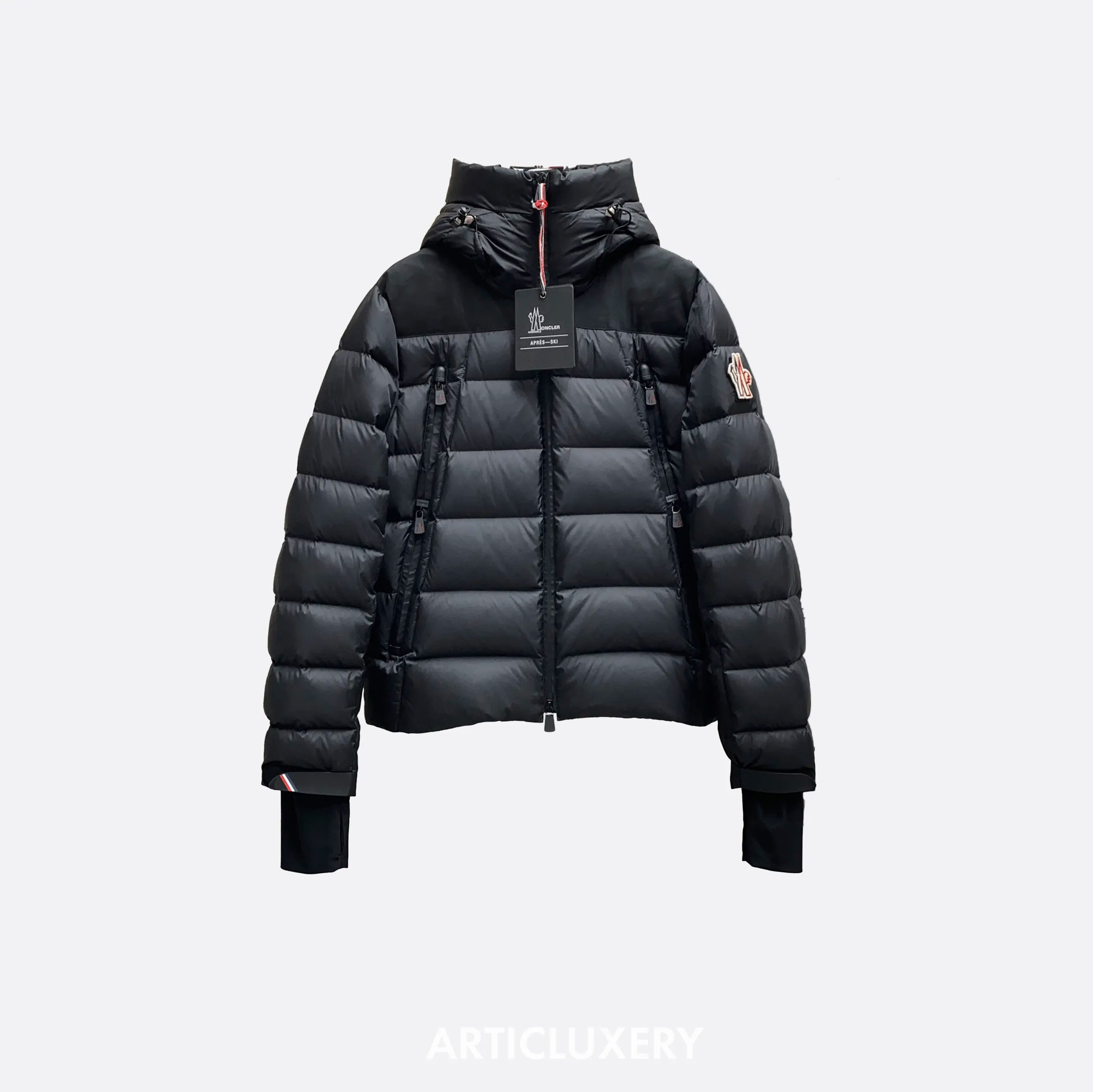 Moncler Grenoble Hooded Ski Down Jacket – Black | Articluxery