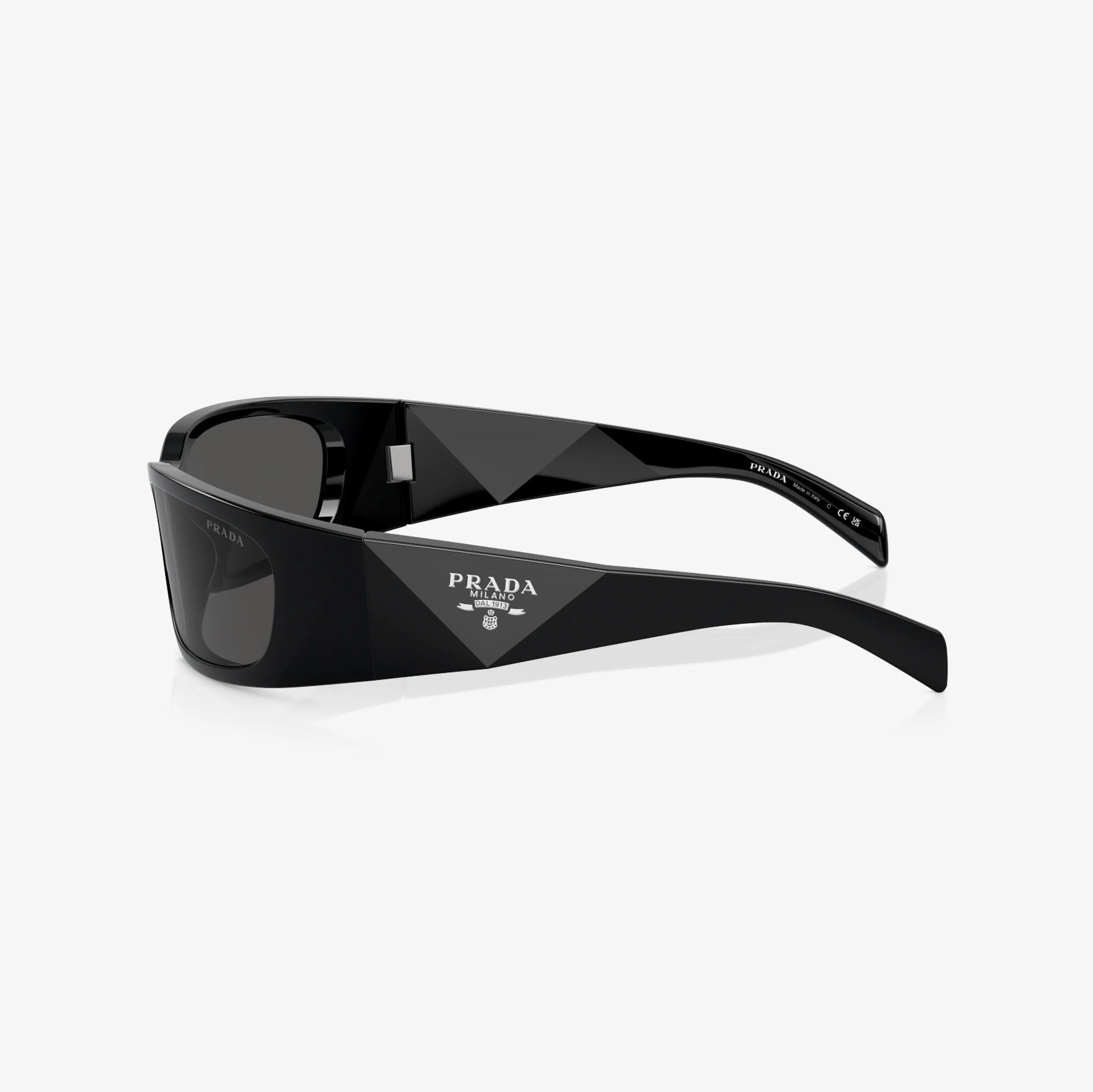 Prada PR A19S Sunglasses – Sport Shield Frame in Glossy Black