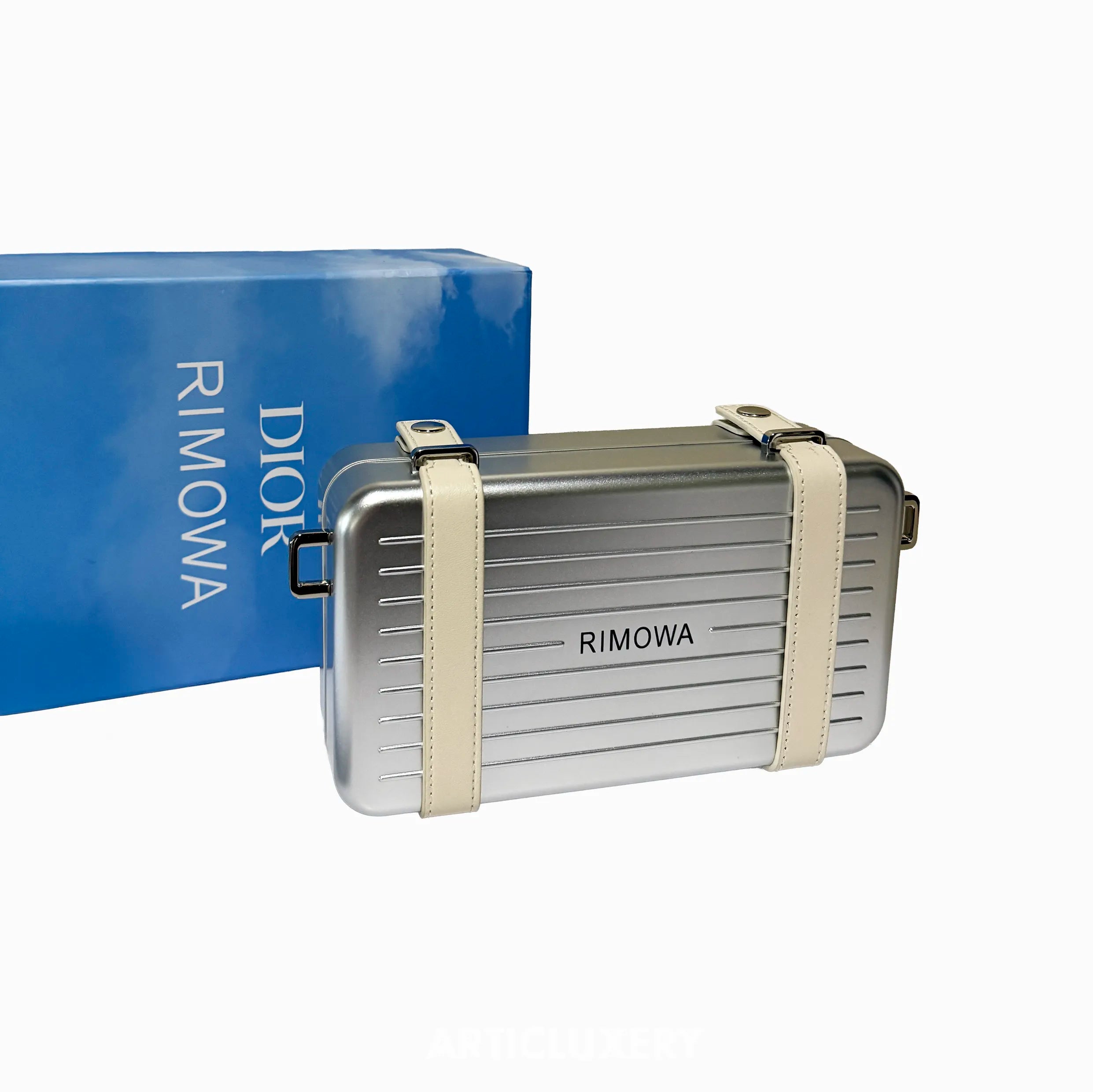 Dior x Rimowa Personal Clutch On Strap Aluminium Silver