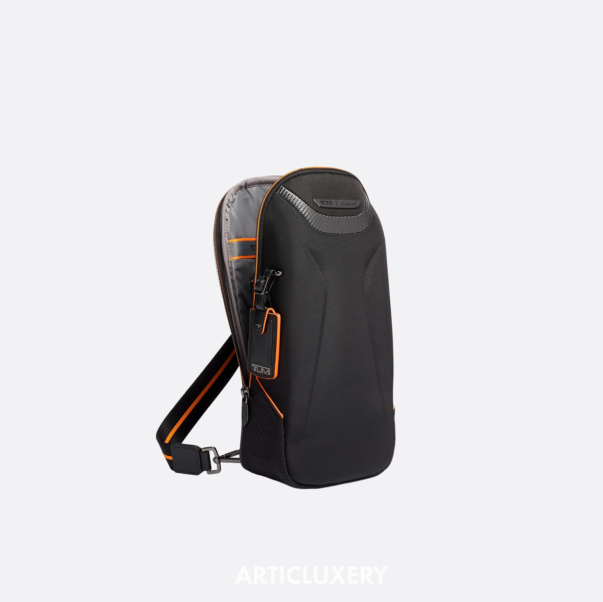 TUMI x McLaren Torque Sling – Black with Carbon Fiber Trim