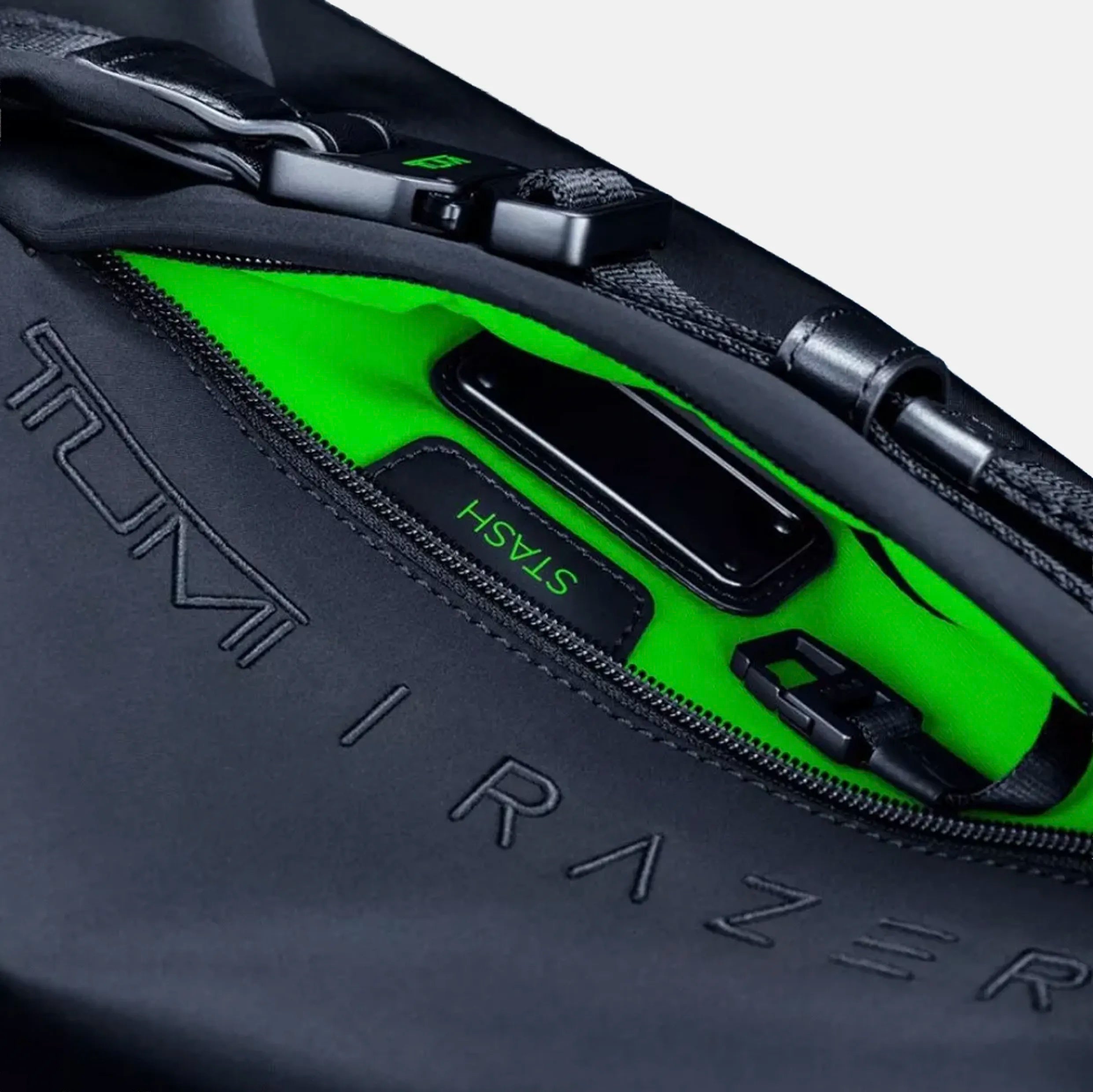TUMI | Razer Bozeman Sling Bag – Black & Razer Green